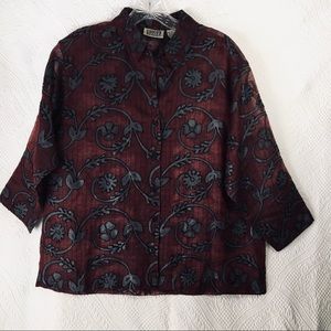 Woman’s Size 1 Chico’s Design Red/Black Jacket